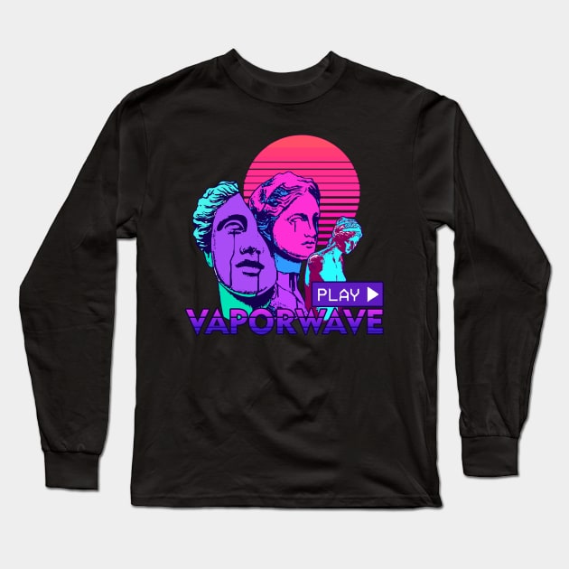 PLAY VAPORWAVE Long Sleeve T-Shirt by theanomalius_merch